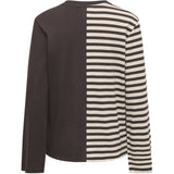 ONLY ONLY dame bluse ONLAVA Blouse Black Coffee BIRCH STRIPES/ LIGHT PINK TEXT