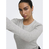 ONLY ONLY dame bluse ONLJILLI Blouse Light Grey Melange