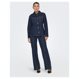 ONLY ONLY dame jakke ONLELLE Jacket Dark Blue Denim Detail RINSE