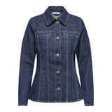 ONLY ONLY dame jakke ONLELLE Jacket Dark Blue Denim Detail RINSE
