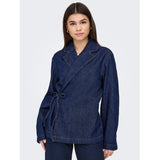 ONLY ONLY dame jakke ONLELLIS Jacket Dark Blue Denim