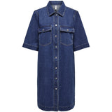 ONLY ONLY dame kjole ONLBELLE Dress Dark Blue Denim