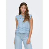 ONLY ONLY dame top ONLCHARIS Top Light Blue Denim