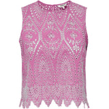 ONLY ONLY dame top ONLTULUM Top Fuchsia Pink BRIGHT WHITE EMB.