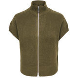 ONLY ONLY dame vest ONLBIANCA Vest Beech Melange/Silver Zip