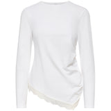 ONLY Only dame bluse ONLLIVE Blouse Cloud Dancer Dtm lace