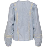 ONLY Only dame bluse ONLMONICA Shirt Cloud Dancer BLUE RIBBON
