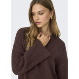 ONLY Only dame strik trøje ONLMAGGIE Knit Seal Brown