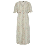 PIECES PIECES DAME KJOLE PCTAITLYN Dress Birch Striped Flower