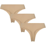 PIECES PIECES dame 3-pack thong PCNAMEE Underwear Peach Taffy
