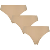 PIECES PIECES dame 3-pack thong PCNAMEE Underwear Peach Taffy