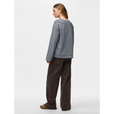 PIECES PIECES dame Bluse PCSADIE Blouse Cashmere Blue Hot Fudge