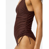 PIECES PIECES dame badedragt PCBAOMI Swimwear Deep Mahogany