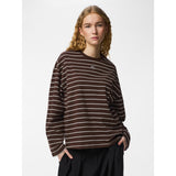 PIECES PIECES dame bluse PCSADIE Blouse Hot Fudge CLOUD DANCER