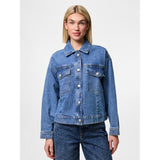 PIECES PIECES dame jakke PCELMA Jacket Medium blue denim