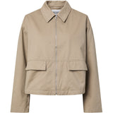 PIECES PIECES dame jakke PCPAM Jacket Greige