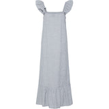 PIECES PIECES dame kjole PCAPIA Restudsalg Nautical Blue Stripes Bright white