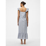 PIECES PIECES dame kjole PCAPIA Restudsalg Nautical Blue Stripes Bright white