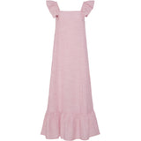 PIECES PIECES dame kjole PCAPIA Restudsalg Pink Lemonade Stripes Bright white