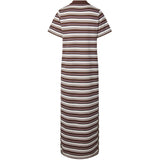 PIECES PIECES dame kjole PCCHILLI Dress Chicory Coffee Stripes