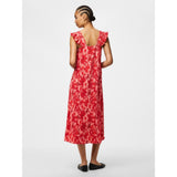 PIECES PIECES dame kjole PCFLORA Dress Adrenaline Rush Red tone flowers
