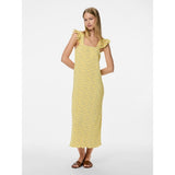 PIECES PIECES dame kjole PCFLORA Dress Pale Banana Small flower
