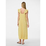 PIECES PIECES dame kjole PCFLORA Dress Pale Banana Small flower