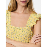 PIECES PIECES dame kjole PCFLORA Dress Pale Banana Small flower