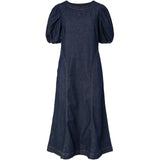 PIECES PIECES dame kjole PCPAM Dress Dark Blue Denim Rinse