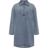 PIECES PIECES dame kjole PCRENE Restudsalg Medium blue denim