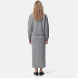 PIECES PIECES dame nederdel PCSALLY Skirt Medium grey melange