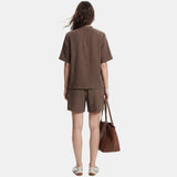 PIECES PIECES dame shorts PCSASTINA Shorts Coffee Quartz