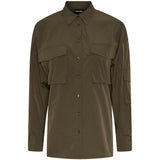 PIECES PIECES dame skjorte PCDRE Shirt Deep Lichen Green