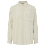 PIECES PIECES dame skjorte PCPIA Shirt Birch Detail MELANGE