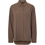 PIECES PIECES dame skjorte PCSASTINA Shirt Coffee Quartz
