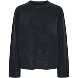 PIECES PIECES dame strik PCANA Knit Dark grey melange