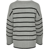 PIECES PIECES dame strik PCMATHILDE Restudsalg Medium Grey Melange BLACK