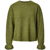 PIECES PIECES dame strik PCSALLY Knit Sphagnum MELANGE