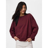 PIECES PIECES dame sweatshirt PCCHILLI Sweatshirt Tawny Port
