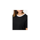 PIECES PIECES dame t-shirt PCRIA T-shirt Black contrast white