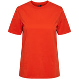 PIECES PIECES dame t-shirt PCRIA T-shirt Tangerine Tango