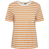 PIECES PIECES dame tee PCRIA T-shirt Tangerine BRIGHT WHITE