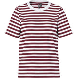 PIECES PIECES dame tee PCRIA T-shirt Tawny Port BRIGHT WHITE