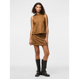 PIECES PIECES dame top PCJUNO Restudsalg Amber Brown