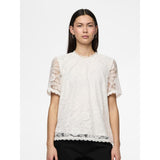 PIECES PIECES dame top PCOLLINE Restudsalg Cloud Dancer