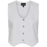 PIECES PIECES dame vest PCANNICA Restudsalg Bright White
