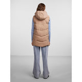 PIECES PIECES dame vest PCJAMILLA Restudsalg Silver Mink
