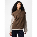 PIECES PIECES dame vest PCSADIA Vest Coffee Quartz