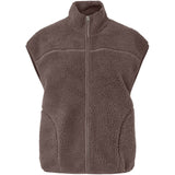 PIECES PIECES dame vest PCSADIA Vest Coffee Quartz