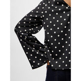 PIECES Pieces dame bluse PCJYTTA Restudsalg Black White Dots